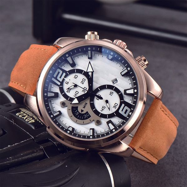 luxury men's watches designer sapphire crystal 43mm six hands quartz watch datejust luminous belt watches, Slivery;brown
luxury men's watches designer sapphire crystal 43mm six hands quartz watch datejust luminous belt watches, Slivery;brown