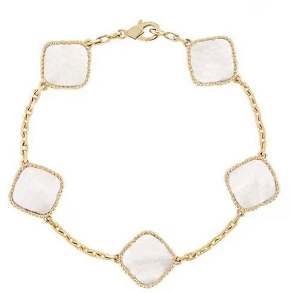 luxury brand 4 leaf clover charm bracelet 18k gold stainless steel jewelry for gift, Golden;silver
luxury brand 4 leaf clover charm bracelet 18k gold stainless steel jewelry for gift, Golden;silver