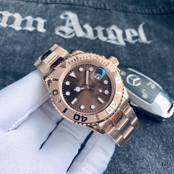 men's watch mechanical wristwatch 40mm rose gold 0001 sapphire luminous depth waterproof import 317l holiday gift belt original gift ja, Slivery;brown
men's watch mechanical wristwatch 40mm rose gold 0001 sapphire luminous depth waterproof import 317l holiday gift belt original gift ja, Slivery;brown