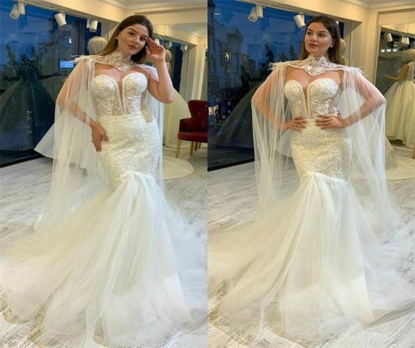 luxury mermaid wedding dresses with shawl sweetheart feather beaded lace appliqued chapel wedding dress custom made robe de mariee1107051, White
luxury mermaid wedding dresses with shawl sweetheart feather beaded lace appliqued chapel wedding dress custom made robe de mariee1107051, White