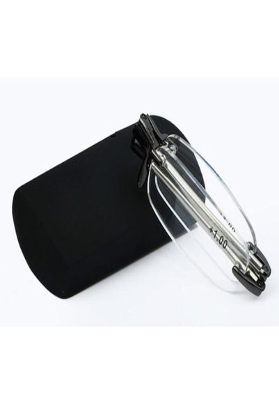 folding rimless reading glasses portable foldable eyeglasses case pocket women men eyewear black frameless eye reader 1040 st7728771
folding rimless reading glasses portable foldable eyeglasses case pocket women men eyewear black frameless eye reader 1040 st7728771