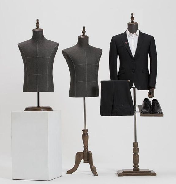 2style male mannequin body half length model suit trousers pants rack display clothing store wood dase adjustable height one pie5473758, Khaki
2style male mannequin body half length model suit trousers pants rack display clothing store wood dase adjustable height one pie5473758, Khaki