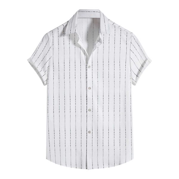summer black white striped printing hawaiian shirt men short sleeve lapel casual brand shirts chic men's shirt cw, White;black
summer black white striped printing hawaiian shirt men short sleeve lapel casual brand shirts chic men's shirt cw, White;black