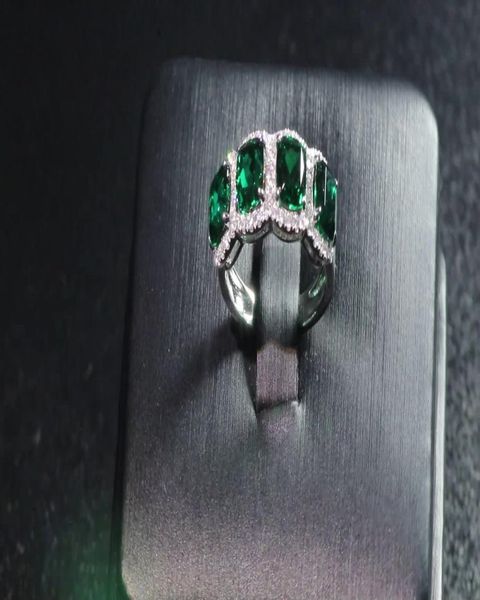 5x6mm elongate synthetic emerald 14k white gold engagement ring with melee moissanite stones paved around2681228, Silver
5x6mm elongate synthetic emerald 14k white gold engagement ring with melee moissanite stones paved around2681228, Silver