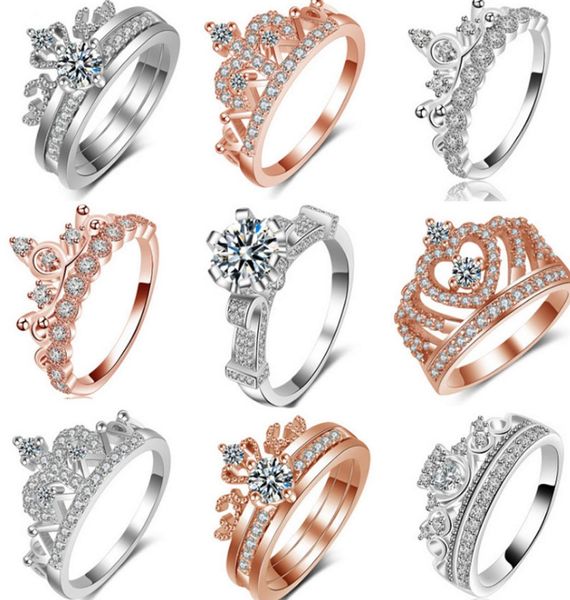 multistyle new women crown tiara zircon finger ring gold rose gold gift ring for love friends fashion jewelry accessories9769675, Silver
multistyle new women crown tiara zircon finger ring gold rose gold gift ring for love friends fashion jewelry accessories9769675, Silver