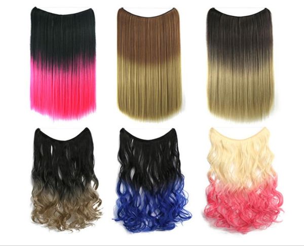 24 inches ombre color loop micro ring hair extensions straight wave synthetic fish line weft bundles mw8006b9626384, Black
24 inches ombre color loop micro ring hair extensions straight wave synthetic fish line weft bundles mw8006b9626384, Black