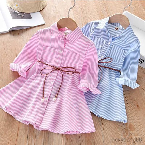 girl's dresses children dress spring summer turn-down collar kids striped clothes fashion baby girls clothing child solid color r230607, Red;yellow
girl's dresses children dress spring summer turn-down collar kids striped clothes fashion baby girls clothing child solid color r230607, Red;yellow
