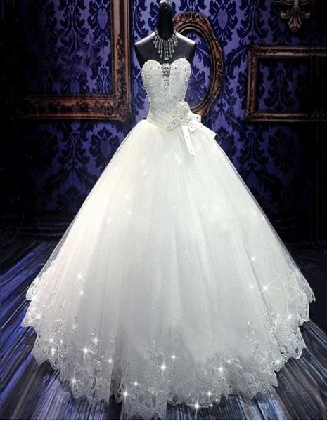 real po bling bling crystal wedding dresses back bandage tulle appliques floorlength ball gown wedding gowns7154736, White
real po bling bling crystal wedding dresses back bandage tulle appliques floorlength ball gown wedding gowns7154736, White
