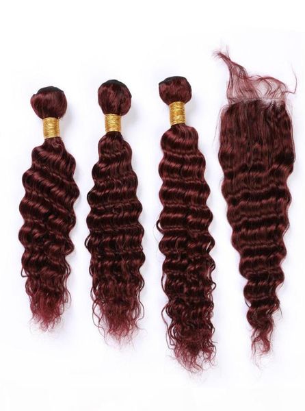 99j wine red malaysian deep wave human hair 3 bundles and closure burgundy red weaves deep wave curly virgin hair extensions with2040731, Black;brown
99j wine red malaysian deep wave human hair 3 bundles and closure burgundy red weaves deep wave curly virgin hair extensions with2040731, Black;brown