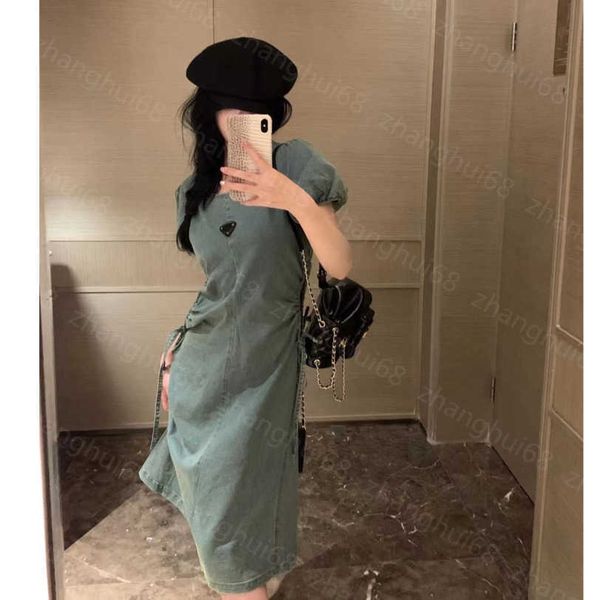 23ss women dress womens designer clothing summer dresses waist drawstring wash denim short-sleeved dress womens clothing a1, Black;gray
23ss women dress womens designer clothing summer dresses waist drawstring wash denim short-sleeved dress womens clothing a1, Black;gray