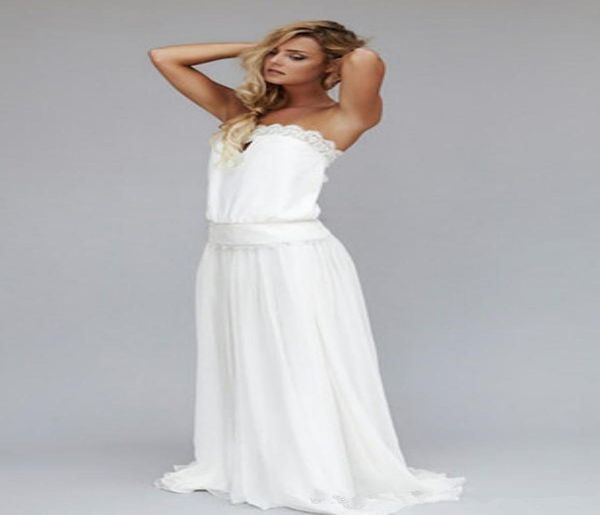 2019 new elegant casual beach wedding dresses sheath strapless bow back backless lace chiffon floor length long bridal gowns custo5026285, White
2019 new elegant casual beach wedding dresses sheath strapless bow back backless lace chiffon floor length long bridal gowns custo5026285, White