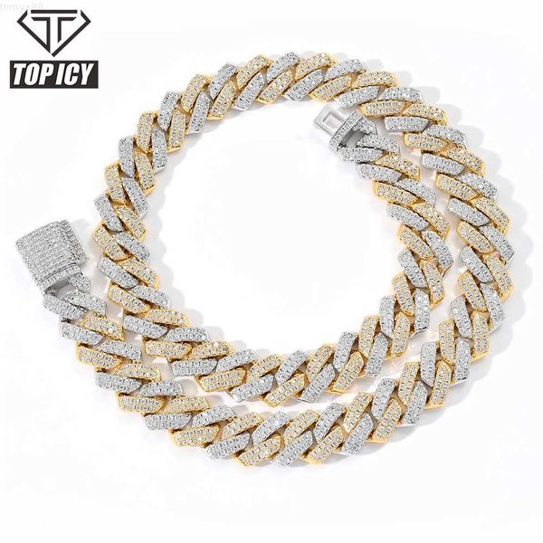 icy 14mm prong cuban link chain 2 colors mix color gold white gold fashion cz all stone classic cuban chain jewelry, Silver
icy 14mm prong cuban link chain 2 colors mix color gold white gold fashion cz all stone classic cuban chain jewelry, Silver