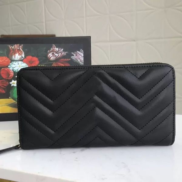 classic wallet marmont clucth bag zipper purse women handbags genuine leather long wallets card slot holder coin purses, Black;red
classic wallet marmont clucth bag zipper purse women handbags genuine leather long wallets card slot holder coin purses, Black;red