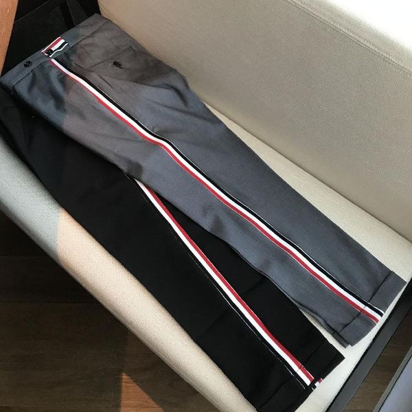 capris spring and summer new tb men's and women's same style tb ninepoint pants red, white and blue webbing slim trousers large si, Black;white
capris spring and summer new tb men's and women's same style tb ninepoint pants red, white and blue webbing slim trousers large si, Black;white