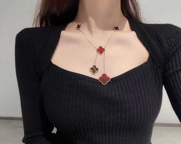netizen same style four leaf grass brass agate fritillaria necklace light high edition high grade jewelry tassel necklace for women, Black
netizen same style four leaf grass brass agate fritillaria necklace light high edition high grade jewelry tassel necklace for women, Black