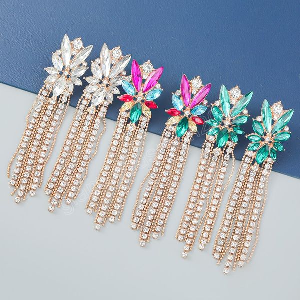 shiny rhinestone metal tassel dangle earrings women's wedding accessories fashion exquisite jewelry, Silver
shiny rhinestone metal tassel dangle earrings women's wedding accessories fashion exquisite jewelry, Silver
