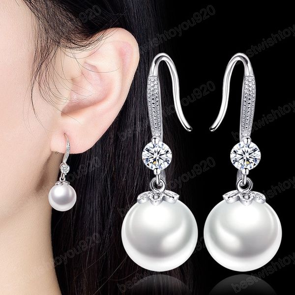 zircon pearl water drop earrings for women oorbellen brincos pendientes, Silver
zircon pearl water drop earrings for women oorbellen brincos pendientes, Silver