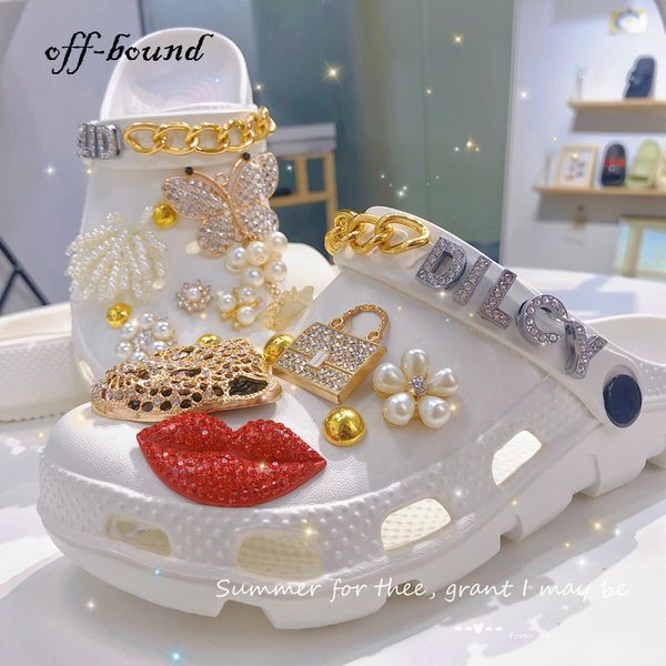 designer summer women shoes garden shoes beach sandals chain charms sweet sandals platform slippers casual shoes for female, Black