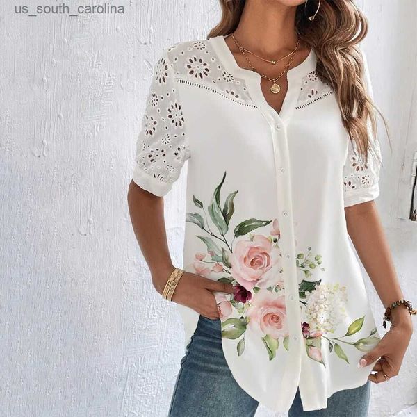 temperament casual lace woman shirt fashion loose shirt woman elegant short sleeve blouse holiday weekend l230522, White
temperament casual lace woman shirt fashion loose shirt woman elegant short sleeve blouse holiday weekend l230522, White