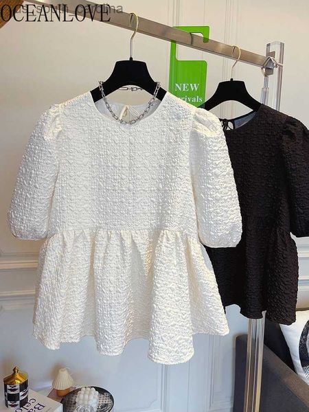 oceanlove solid summer women blouses puff sleeve lace up kawaii clothes shirts vintage loose sweet blusas mujer korean l230522, White
oceanlove solid summer women blouses puff sleeve lace up kawaii clothes shirts vintage loose sweet blusas mujer korean l230522, White