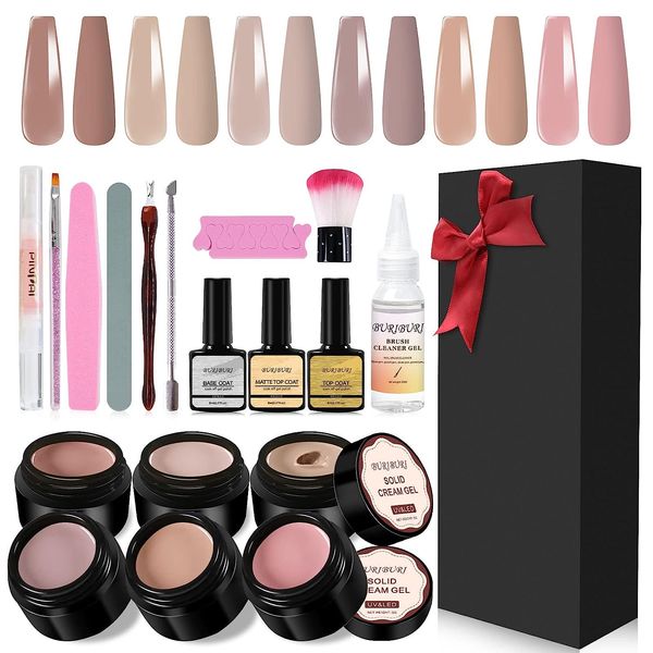 buriburi 18pcs solid nude color gel nail polish gift set with nail brush cleaning gel diy manicure tools allinone nail gel set professional
buriburi 18pcs solid nude color gel nail polish gift set with nail brush cleaning gel diy manicure tools allinone nail gel set professional
