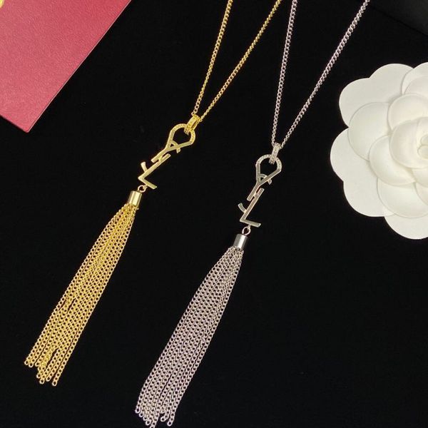 luxury brand necklaces tassel pendant love necklace trendy women designer jewelry, Silver
luxury brand necklaces tassel pendant love necklace trendy women designer jewelry, Silver