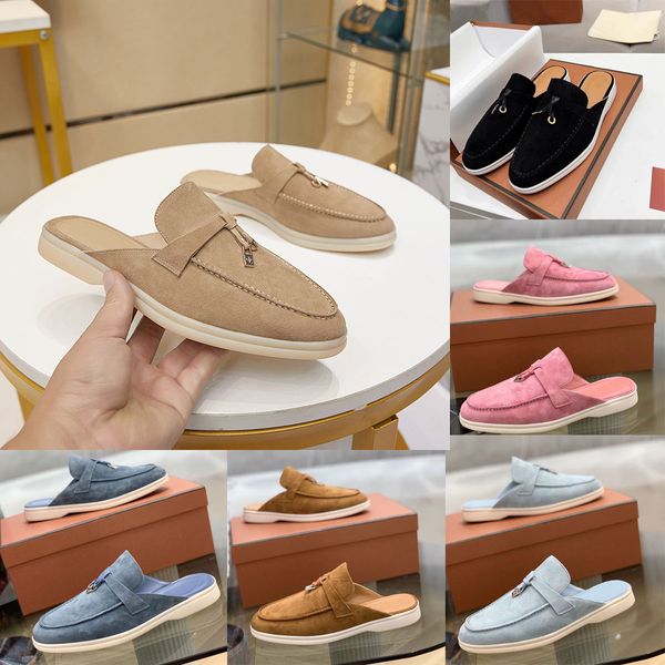 luxury designer lp suede loafers brand beach summer walk italian slipper womens fashion flat shoes 2023 slippers designer sandals women slid, Black
luxury designer lp suede loafers brand beach summer walk italian slipper womens fashion flat shoes 2023 slippers designer sandals women slid, Black