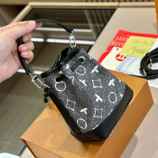 grey denim mini portable women bag letter print trend luxury handbag quilted classic strapped shoulder bucket bag shopping coin purse crossb
grey denim mini portable women bag letter print trend luxury handbag quilted classic strapped shoulder bucket bag shopping coin purse crossb