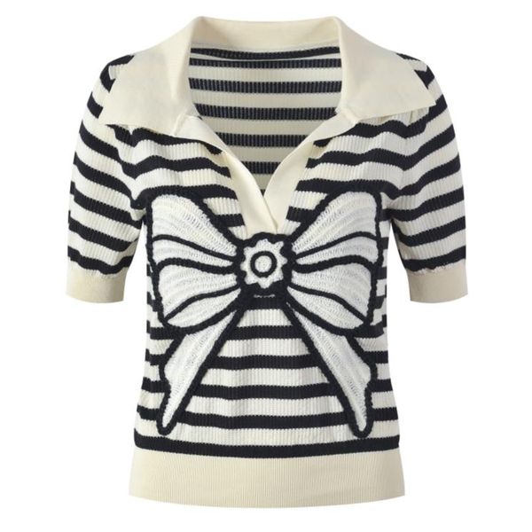 602 xl 2023 summer sweaters women's pullover sweater white striped lapel neck short sleeve brand same style women's yl, White;black
602 xl 2023 summer sweaters women's pullover sweater white striped lapel neck short sleeve brand same style women's yl, White;black