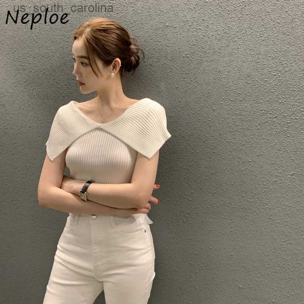 neplo chic slim fit off shoulder knitted sweater women simple elegantes 2023 summer solid color lapel short sleeve pullover l230522, White
neplo chic slim fit off shoulder knitted sweater women simple elegantes 2023 summer solid color lapel short sleeve pullover l230522, White