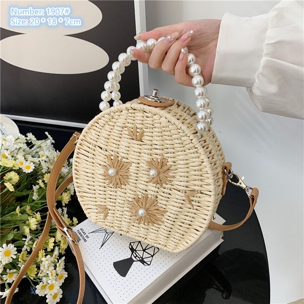 factory wholesale ladies shoulder bags 2 colors small and fresh finalize the design circular woven beach bag sweet beaded pearl handbag eleg
factory wholesale ladies shoulder bags 2 colors small and fresh finalize the design circular woven beach bag sweet beaded pearl handbag eleg