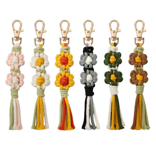 bohemia tassel diy hand-woven bag pendant keychain flower chrysanthemum pendant cotton rope handmade keyring, Slivery;golden
bohemia tassel diy hand-woven bag pendant keychain flower chrysanthemum pendant cotton rope handmade keyring, Slivery;golden