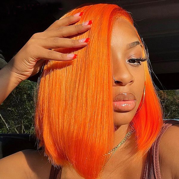 13x4 short bob lace front wigs 100% human hair wigs bob lace wigs for women blonde orange straight brazilian hair closure wig, Black;brown
13x4 short bob lace front wigs 100% human hair wigs bob lace wigs for women blonde orange straight brazilian hair closure wig, Black;brown