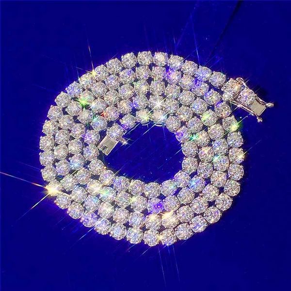 4mm width pass tester vv moissanite diamond silver 925 tennis chain hip hop necklace
4mm width pass tester vv moissanite diamond silver 925 tennis chain hip hop necklace