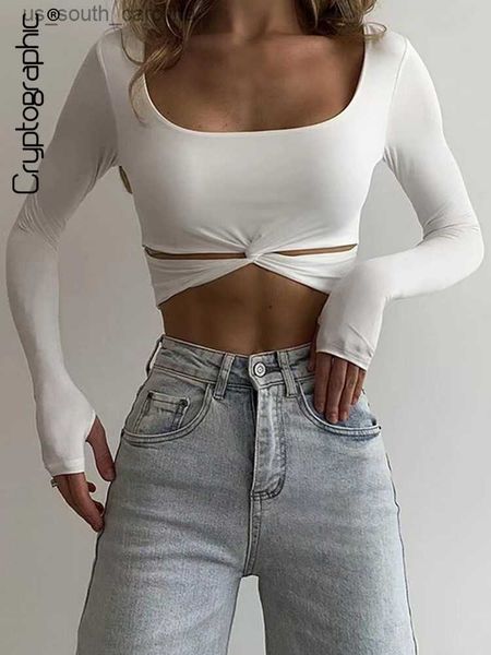 cryptographic twist knot long sleeve women casual fashion outfits autumn basic t-shirts tees slim streetwear cropped l230522, White
cryptographic twist knot long sleeve women casual fashion outfits autumn basic t-shirts tees slim streetwear cropped l230522, White