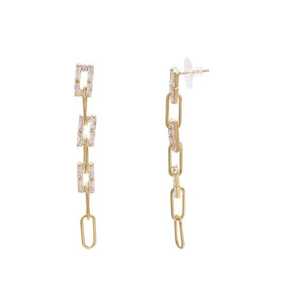 yoursfs fashion jewelry 18k gold plated hanging long chain zircon earrings woman christmas gift5502439, Silver
yoursfs fashion jewelry 18k gold plated hanging long chain zircon earrings woman christmas gift5502439, Silver