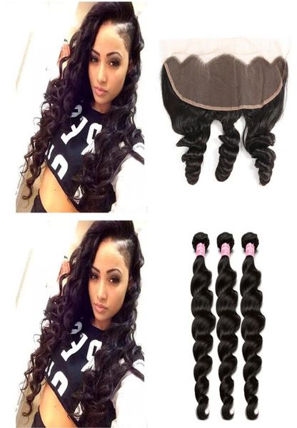 remy brazilian loose deep with lace frontal closure 134 ear to ear human hair bundles with lace frontal for salon9750395, Black;brown
remy brazilian loose deep with lace frontal closure 134 ear to ear human hair bundles with lace frontal for salon9750395, Black;brown
