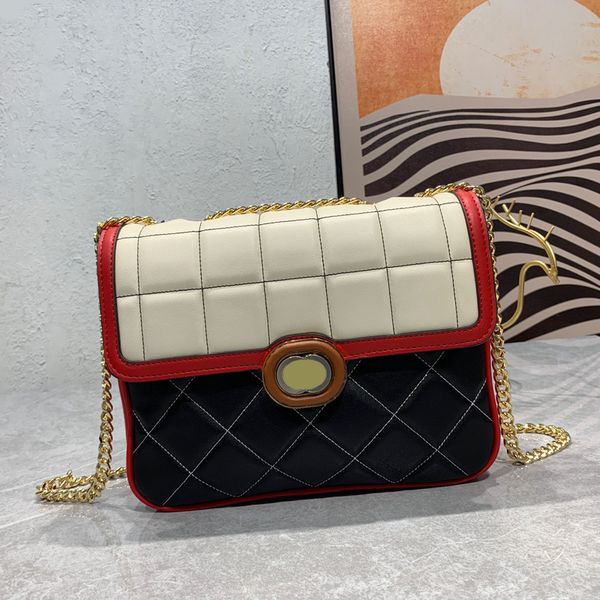 women underarm shoulder bag crossbody bag chain messenger purse designer handbag fashion hardware letter buckle small grid decoration cowhid
women underarm shoulder bag crossbody bag chain messenger purse designer handbag fashion hardware letter buckle small grid decoration cowhid
