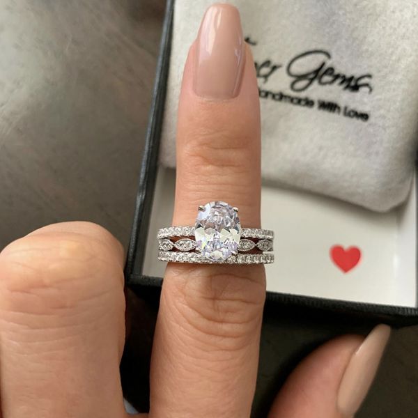 eternal 925 sterling silver wedding rings finger sets luxury 4ct oval cut diamond ring for women engagement jewelry, Slivery;golden
eternal 925 sterling silver wedding rings finger sets luxury 4ct oval cut diamond ring for women engagement jewelry, Slivery;golden