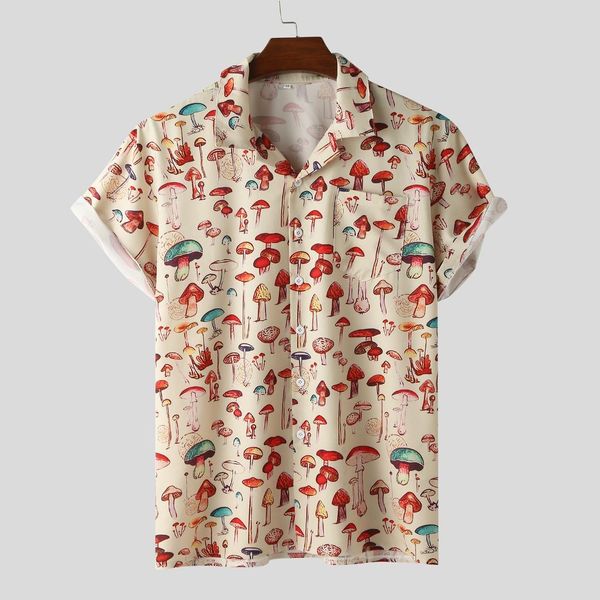 short sleeve shirt men summer mushroom loose baggy casual hawaii holiday beach shirt tee buttons blouse camisas de, White;black
short sleeve shirt men summer mushroom loose baggy casual hawaii holiday beach shirt tee buttons blouse camisas de, White;black