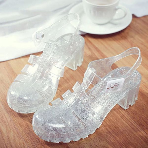 comemore 2022 summer women casual jelly shoes heel women square high heels transparent platform sandal lady bling silver sandals, Black
comemore 2022 summer women casual jelly shoes heel women square high heels transparent platform sandal lady bling silver sandals, Black