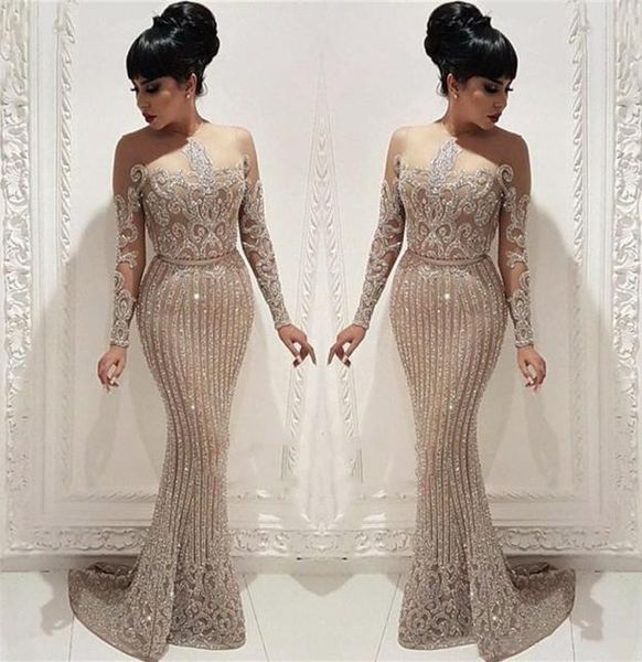 sparkling arabic sequins lace mermaid prom dresses elegant long sleeves sheer crew neck evening gowns plus size vestidos de festa 3512224, Black;red
sparkling arabic sequins lace mermaid prom dresses elegant long sleeves sheer crew neck evening gowns plus size vestidos de festa 3512224, Black;red
