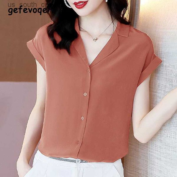 2023 spring summer elegant chiffon shirt fashion solid simple button up women short sleeve all-match blouse female clothes l230522, White
2023 spring summer elegant chiffon shirt fashion solid simple button up women short sleeve all-match blouse female clothes l230522, White