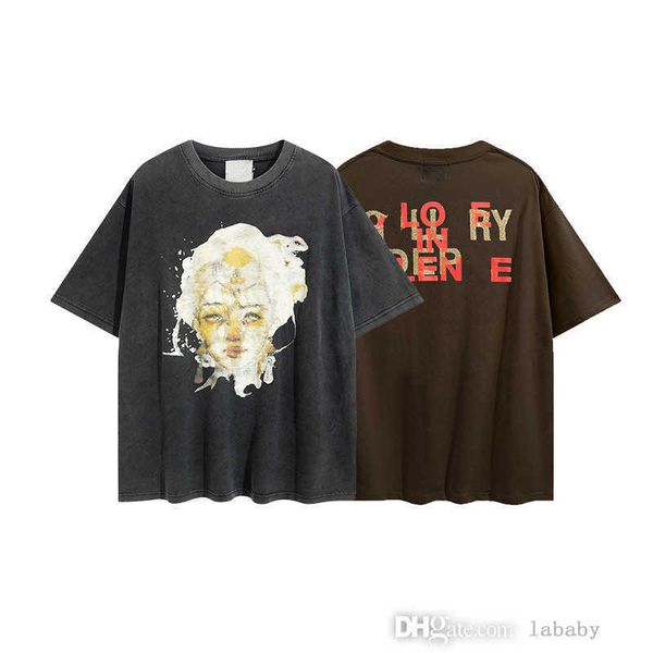 designer womens and mens t shirt 2023 trend vintage printed loose t-shirt round neck short sleeve high street tee shirt, White;black
designer womens and mens t shirt 2023 trend vintage printed loose t-shirt round neck short sleeve high street tee shirt, White;black