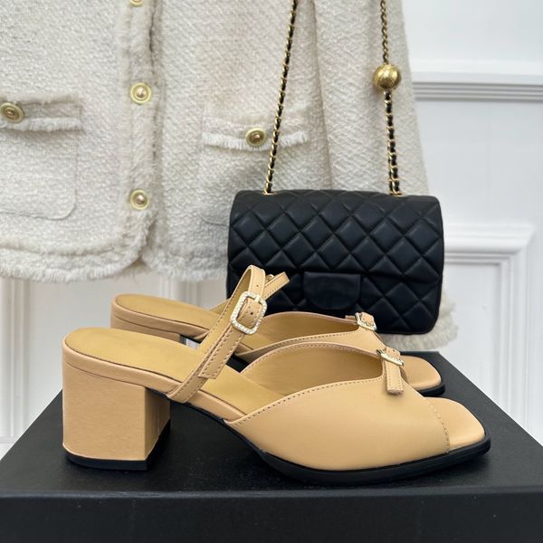 women summer slippers luxury designer genuine leather mules med heels shoes crystal buckle slipper runway outfit female feetwear slides zapa, Black
women summer slippers luxury designer genuine leather mules med heels shoes crystal buckle slipper runway outfit female feetwear slides zapa, Black