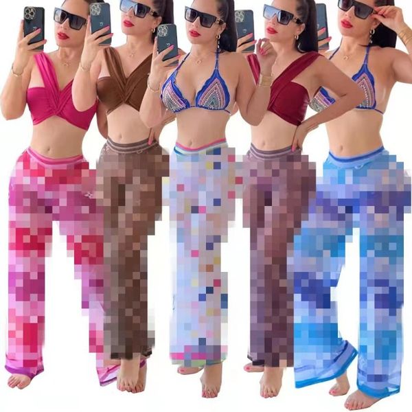 new fashion temperament high elasticity loose mesh all match wide leg pants, White
new fashion temperament high elasticity loose mesh all match wide leg pants, White