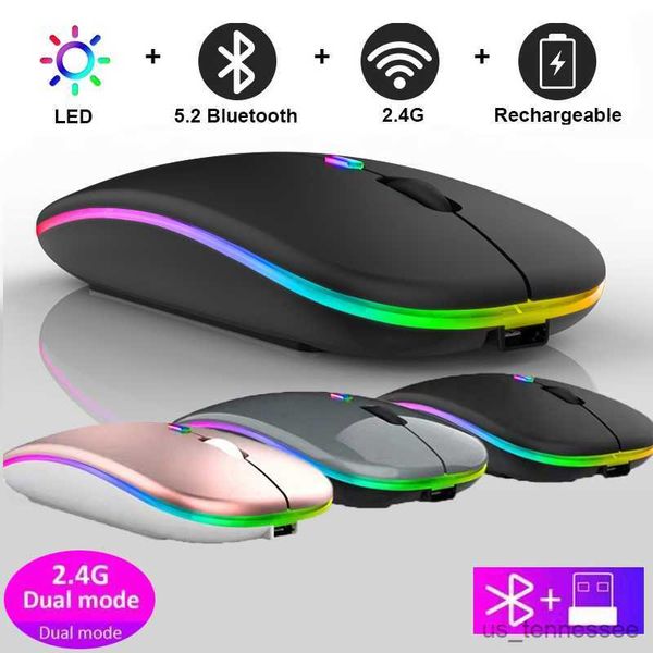 Image of Mice Mice Wireless Mouse Gaming Mouse USB Rechargeable RGB Mice Backlit Ergonomic Gaming Mouse for Laptop PC