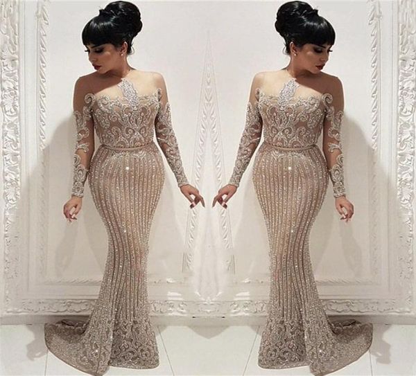 sparkling arabic sequins lace mermaid prom dresses elegant long sleeves sheer crew neck evening gowns plus size vestidos de festa 9830223, Black;red
sparkling arabic sequins lace mermaid prom dresses elegant long sleeves sheer crew neck evening gowns plus size vestidos de festa 9830223, Black;red