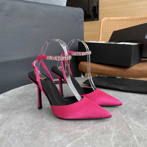 2023 spring/summer new thin pointed single shoe rhinestone letter buckle wrapped sandals women's style high heel shoes, Black
2023 spring/summer new thin pointed single shoe rhinestone letter buckle wrapped sandals women's style high heel shoes, Black