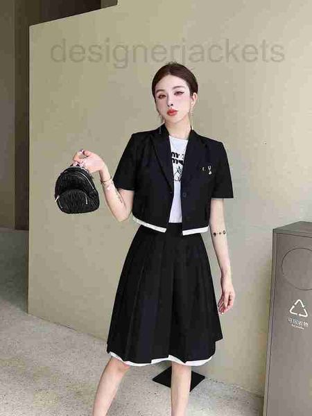 two piece dress designer set 23 early spring new product french suit coat shirt half body short skirt long pleated 76p2, White
two piece dress designer set 23 early spring new product french suit coat shirt half body short skirt long pleated 76p2, White